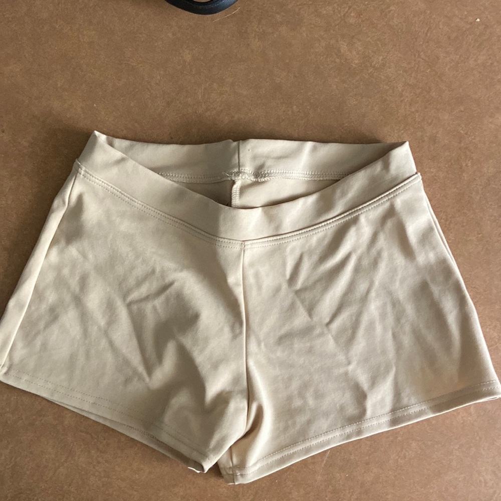 Capezio tan booty shorts